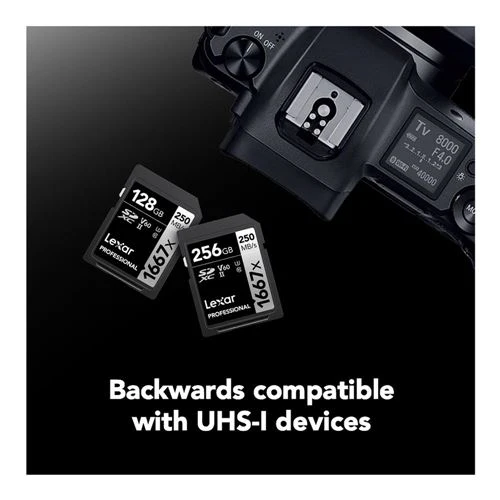 Tarjeta de Memoria Lexar 128GB Professional 1667x UHS-II SDXC SD Flash Memory Card