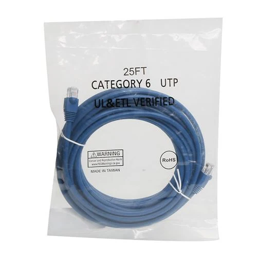 Cables de Red PPA 25 ft. CAT 6 Snagless Ethernet Cable Azul