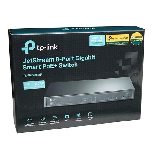 Switch de Red TP-LINK JetStream 8-Port Gigabit Smart Switch