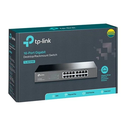 Switch de Red TP-LINK TL-SG1016D 16-Port Gigabit Desktop/Rackmount Switch