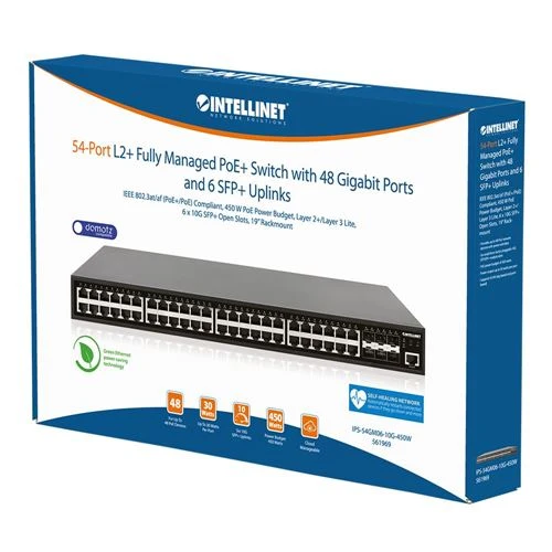 Switch de Red Intellinet 54-Port L2 Fully Managed PoE Switch