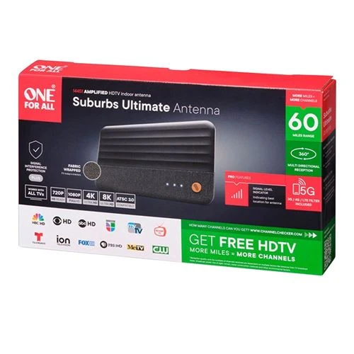 Antena One for All Ultimate Designer Amplificada Negra