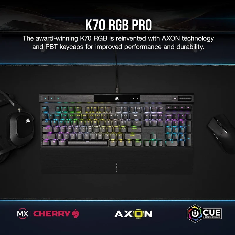 Teclado mecánico Corsair K70 RGB CHAMPION SERIES con cable - Cherry MX Brown
