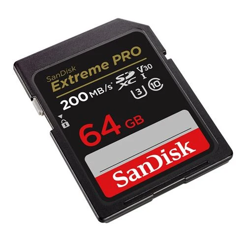 Tarjeta de Memoria Sandisk 64GB Extreme PRO SDXC Class 10 UHS-I V30 Flash Memory Card