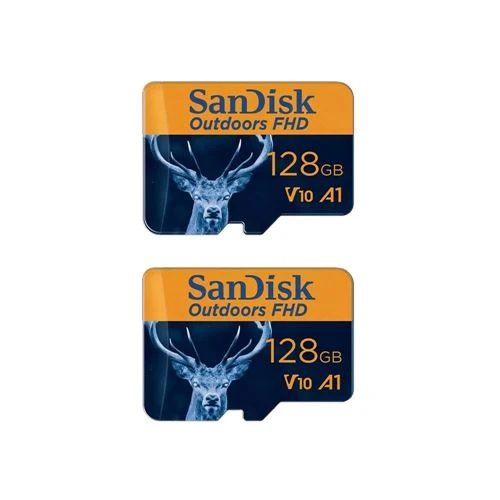 Tarjeta de Memoria Sandisk 128GB Outdoors Full HD microSDXC Class 10 / U1 / V10 Flash Memory Card (2-Pack)