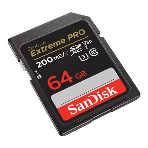 Tarjeta de Memoria Sandisk 64GB Extreme PRO SDXC Class 10 USH-I V30 Flash Memory Card