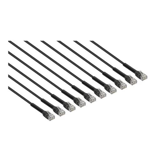 Cables de Red Intellinet Cat6 Stranded U/UTP FlexiBoot Slim Network Ethernet Cable 10ft Negro