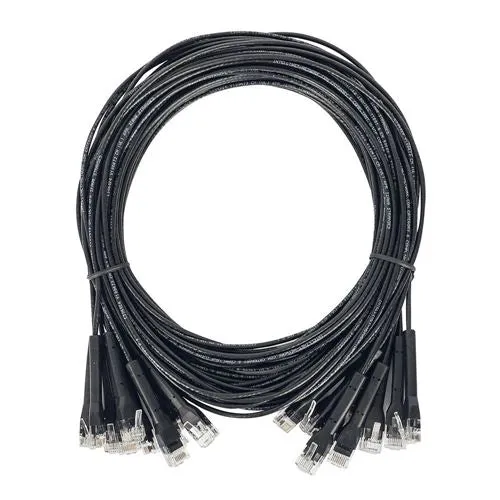 Cables de Red Intellinet Cat6 Stranded U/UTP FlexiBoot Slim Network Ethernet Cable 10ft Negro