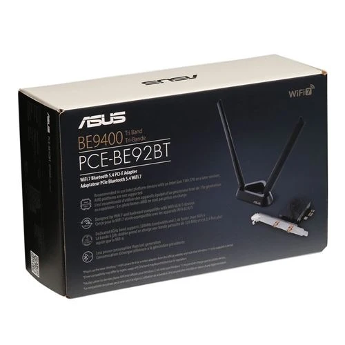 Adaptador WiFi Red ASUS PCE-BE92BT BE9400 Tri-Band WiFi 7 PCIe WiFi and Bluetooth Adapter