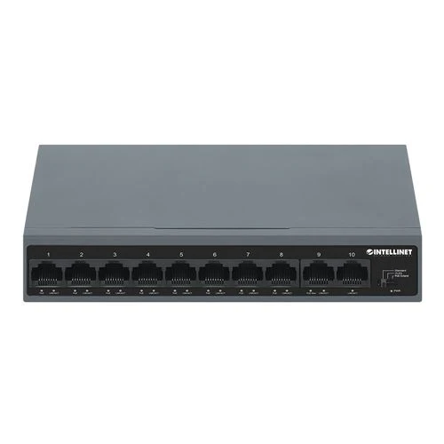 Switch de Red Intellinet 10-Port Ethernets Managed Switch 95 Budget Across 8 PoE Ports