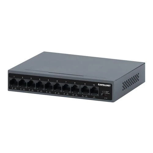 Switch de Red Intellinet 10-Port Ethernets Managed Switch 95 Budget Across 8 PoE Ports