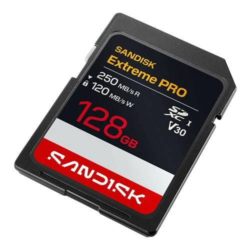 Tarjeta de Memoria Sandisk 128GB Extreme PRO SDXC Class 10 USH-I V30 Flash Memory Card