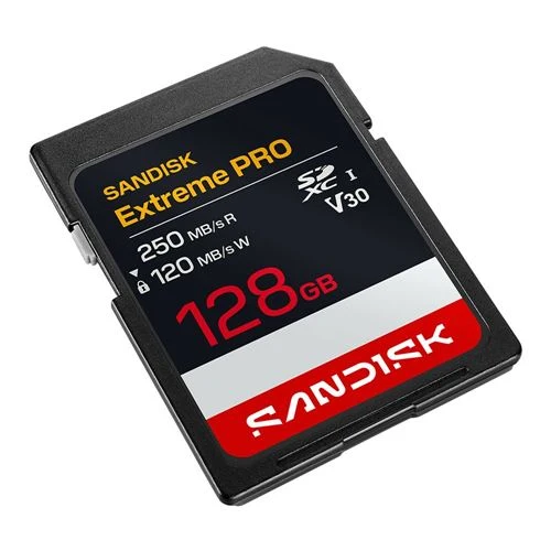 Tarjeta de Memoria Sandisk 128GB Extreme PRO SDXC Class 10 USH-I V30 Flash Memory Card