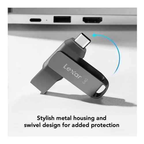 Memoria USB Lexar 64GB JumpDrive Dual Drive D400 USB 3.2 Gen 1 Flash Drive (USB-C / USB-A)