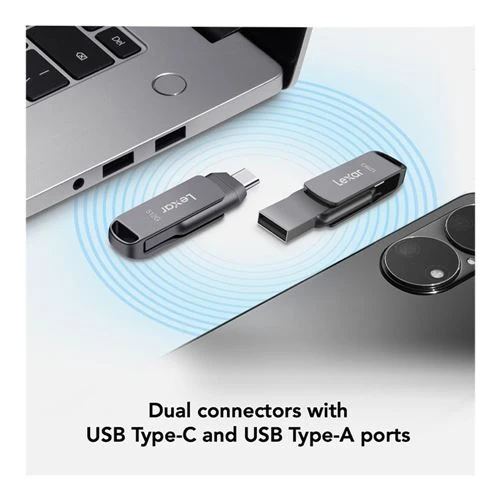 Memoria USB Lexar 64GB JumpDrive Dual Drive D400 USB 3.2 Gen 1 Flash Drive (USB-C / USB-A)