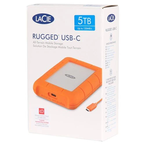Disco Duro LaCie Rugged 5TB USB-C External Hard Drive