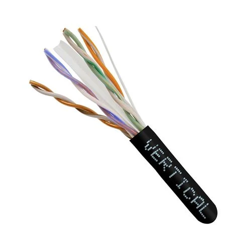 Cables de Red Vertical Cable 060 Series Cat6 550 MHz UTP 23AWG Solid Bare Copper 1000ft Bulk Ethernet Cable Negro