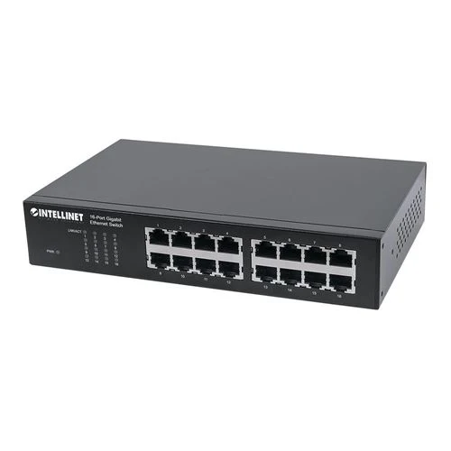 Switch de Red Intellinet 16-Port Gigabit Ethernet Network Switch Ethernet Splitter