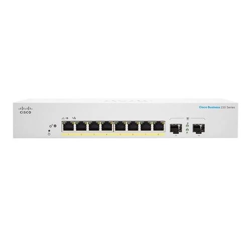 Switch de Red Cisco CBS220-8P-E-2G 8-Port Gigabit PoE Managed Network Switch