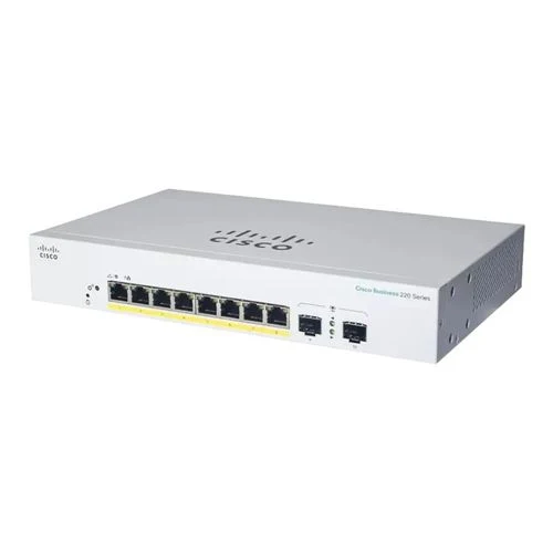 Switch de Red Cisco CBS220-8P-E-2G 8-Port Gigabit PoE Managed Network Switch