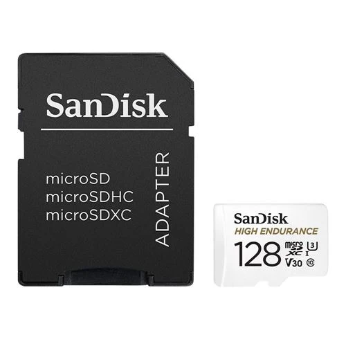 Tarjeta de Memoria Sandisk 128GB High Endurance microSDXC Class 10 / UHS-I Flash Memory Card