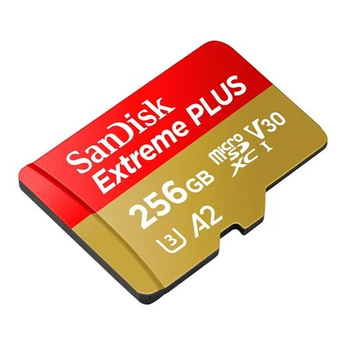 Tarjeta de Memoria Sandisk 256GB Extreme PLUS microSDXC Class 10 A2 UHS-3 V30 Flash Memory Card