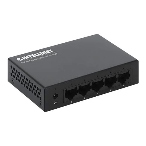 Switch de Red Intellinet 5-Port Gigabit Ethernet Network Switch Ethernet Splitter