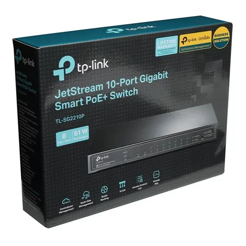 Switch de Red TP-LINK JetStream 10-Port Gigabit Smart Switch
