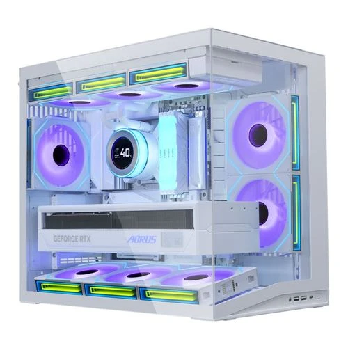 Case Lian Li O11 DYNAMIC MINI V2 Tempered Glass ATX Mid-Tower Computer Case Blanco