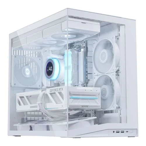 Case Lian Li O11 DYNAMIC MINI V2 Flow Tempered Glass ATX Mid-Tower Computer Case Blanco