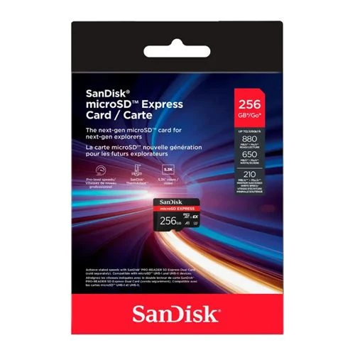 Tarjeta de Memoria Sandisk 256GB microSD Express Card Class 10 Flash Memory Card