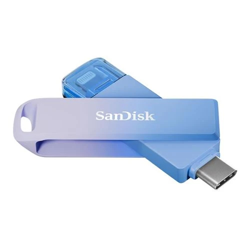 Memoria USB Sandisk 128GB Creator Series Phone Drive USB Type-C / Lightning Thumb Drive Azul