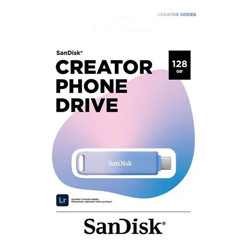 Memoria USB Sandisk 128GB Creator Series Phone Drive USB Type-C / Lightning Thumb Drive Azul