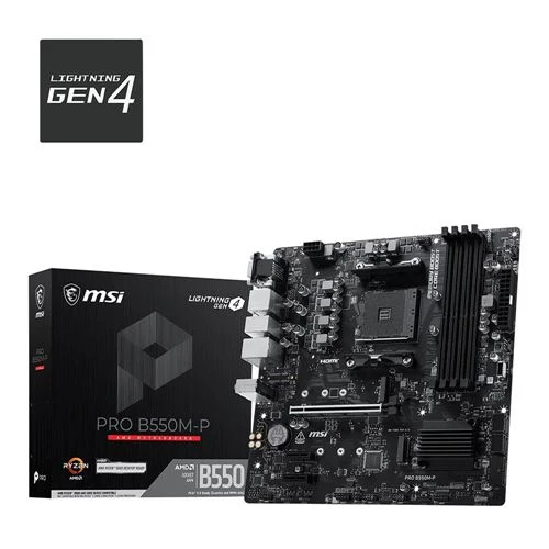 Tarjeta Madre MSI B550M-P PRO AMD AM4 microATX Motherboard