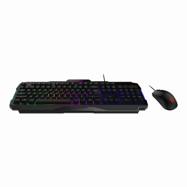 Combo Teclado y Mouse MSI Gaming Forge GK100 - RGB - 6400 DPI - 7 Botones - USB - Inglés - Negro