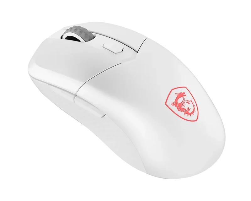 Mouse MSI Gaming Versa 300 Wireless - 8000 DPI - 6 Botones - RGB - Bluetooth 5.3 - Blanco