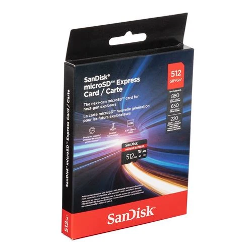 Tarjeta de Memoria Sandisk 512GB microSD Express Class 10 / U3 Flash Memory Card