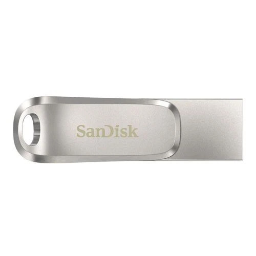 Memoria USB Sandisk 256GB Dual Drive Luxe SuperSpeed+ USB 3.1 (Gen 1) Flash Drive Plata