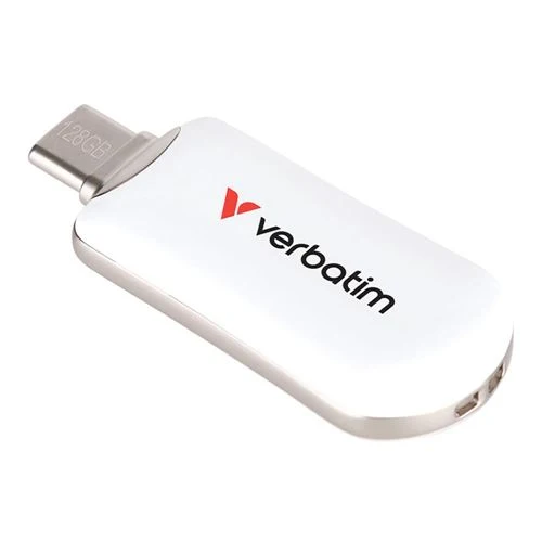 Memoria USB Verbatim 128GB Plectra USB-C Flash Drive Blanco