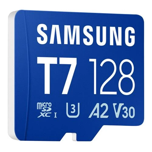 Tarjeta de Memoria Samsung T7 128GB microSDXC Card UHS-I Flash Memory Card Class 10 U3 V30 A2 Memory Card
