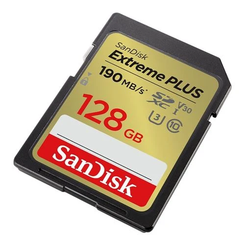 Tarjeta de Memoria Sandisk 128GB Extreme+ SDXC Class 10 UHS-I V30 Flash Memory Card