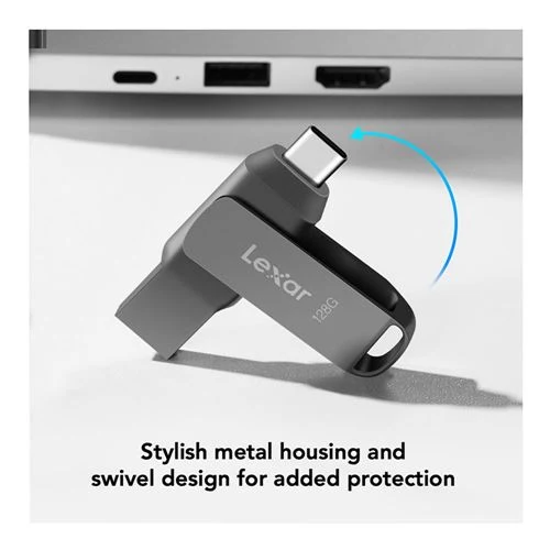 Memoria USB Lexar 128GB JumpDrive Dual Drive D400 USB 3.2 Gen 1 Flash Drive (USB-C / USB-A)