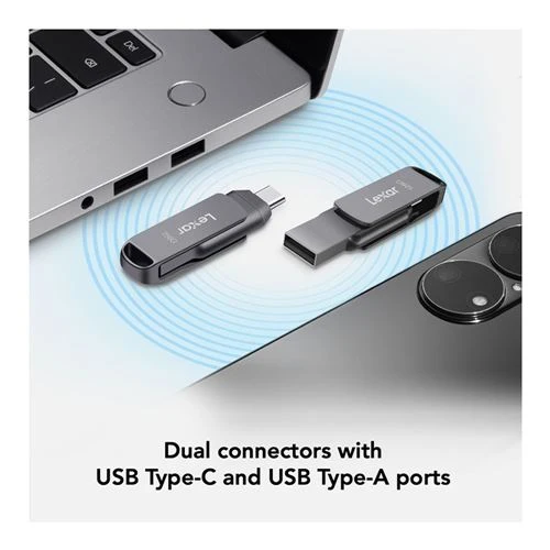 Memoria USB Lexar 128GB JumpDrive Dual Drive D400 USB 3.2 Gen 1 Flash Drive (USB-C / USB-A)
