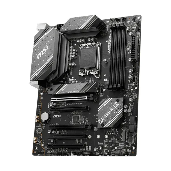 Tarjeta Madre MSI B760 Gaming Plus WiFi - ATX - Socket LGA1700 - 4x DDR5 - 2x M.2 - PCIe 4.0 - WiFi 6E - Bluetooth 5.3 - 911-7D98-046
