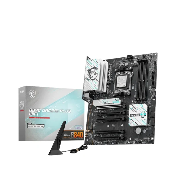 Tarjeta Madre MSI B840 Gaming Plus WiFi 7 - ATX - Socket AM5 - 4x DDR5 - 2x M.2 - PCIe 4.0 - WiFi 7 - Bluetooth 5.4 - 911-7E57-002