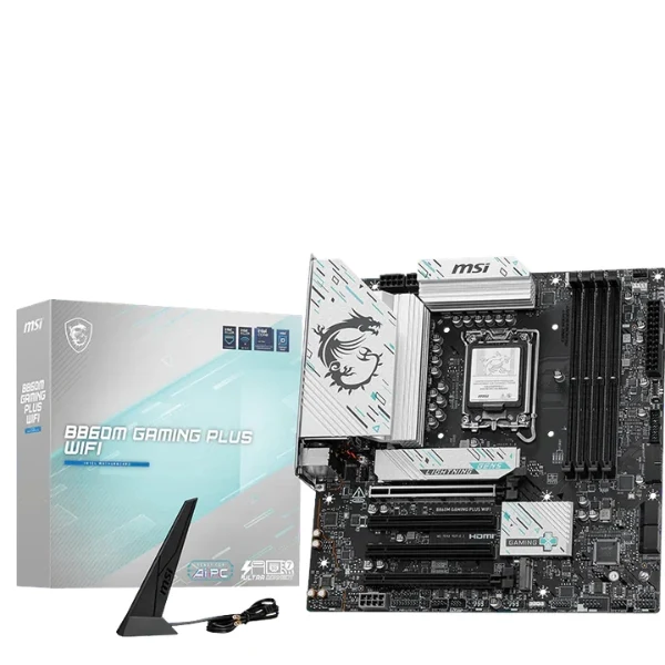 Tarjeta Madre MSI PRO B860M Gaming Plus WiFi 7 - Micro-ATX - Socket LGA1851 - 4x DDR5 - 3x M.2 - PCIe 5.0 - WiFi 7 - Bluetooth 5.4 - 911-7E42-003