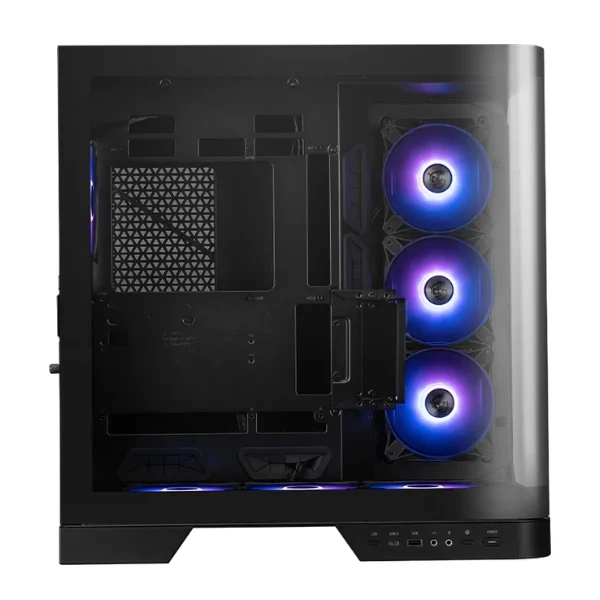 Case MSI MAG PANO 120R PZ Mid-Tower - ATX - 2xUSB - USB Type-C - HD Audio - 4x120mm ARGB - Frontal y Lateral Vidrio Templado - Negro - 306-7G22A14-W57