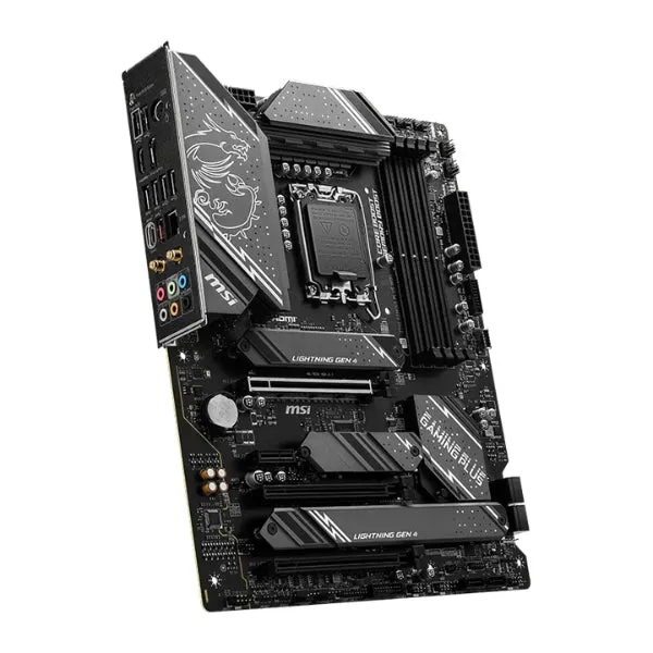 Tarjeta Madre MSI Z790 GAMING PLUS WIFI - Socket LGA1700 - Intel Z790 - DDR5 7200 MT/s - 4xM.2 - PCIe 5.0 - WiFi 6E - 2.5G LAN - Negro - 911-7E06-075