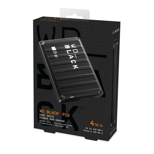 Disco Duro WD BLACK P10 Game Drive 4TB USB 3.2 (Gen 1 Type-A) 2.5" HDD Negro