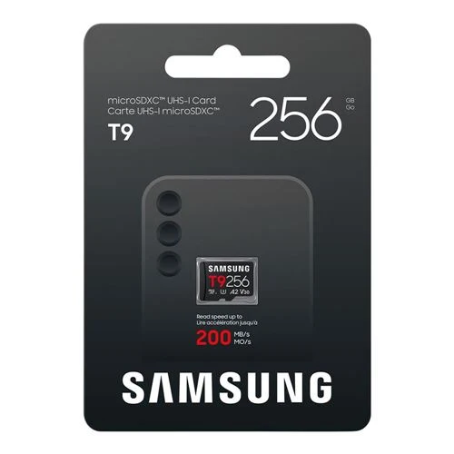 Tarjeta de Memoria Samsung T9 256GB microSDXC Card UHS-I Flash Memory Card Class 10 U1 V30 Micro SD Card